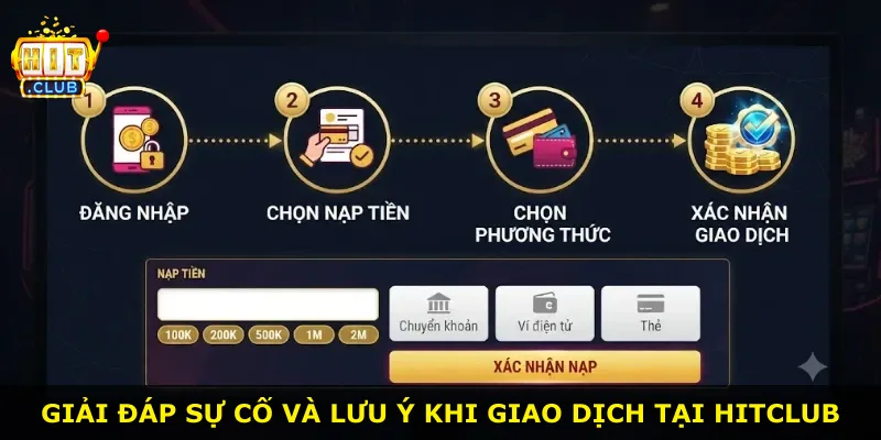 Giải đáp sự cố và lưu ý khi giao dịch tại Hitclub