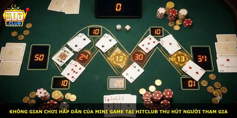 Không gian chơi hấp dẫn của mini game tại Hitclub thu hút người tham gia