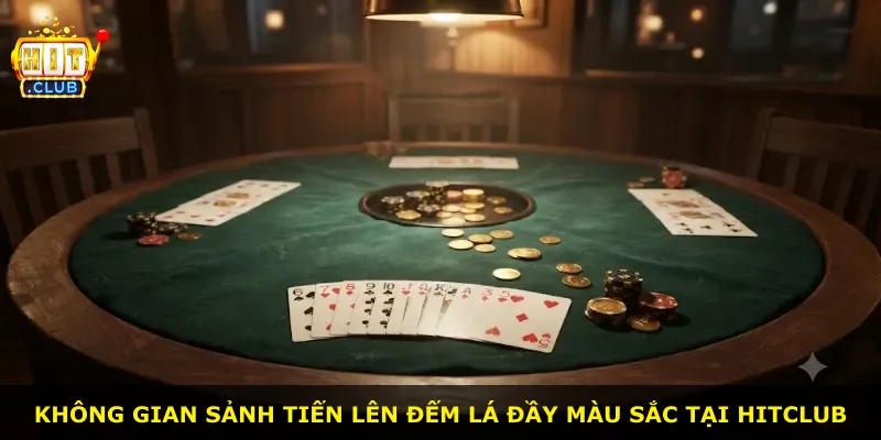Không gian sảnh Tiến Lên Đếm Lá đầy màu sắc tại Hitclub
