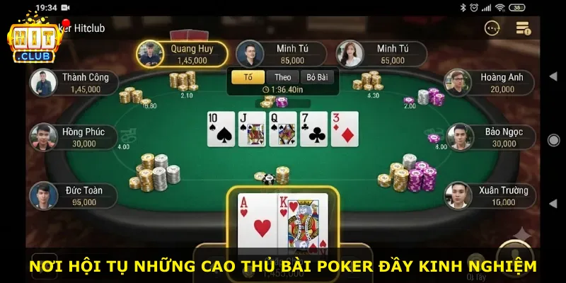 Nơi hội tụ những cao thủ bài Poker đầy kinh nghiệm