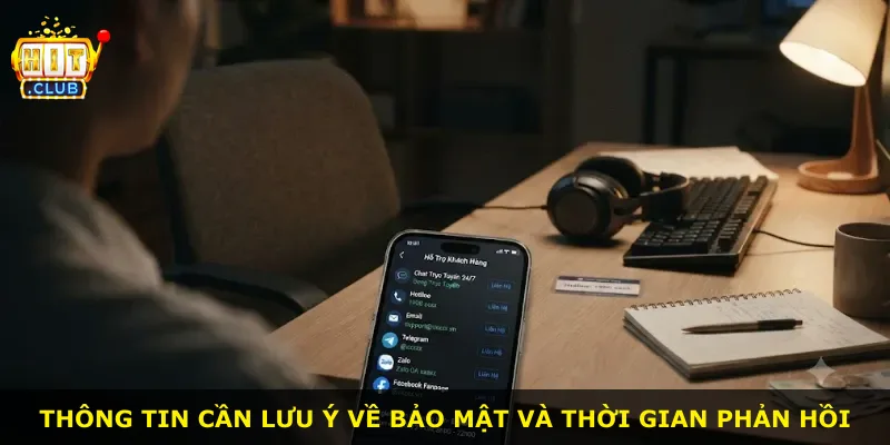 Thông tin cần lưu ý về bảo mật và thời gian phản hồi