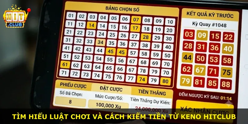 Tìm hiểu luật chơi và cách kiếm tiền từ Keno Hitclub